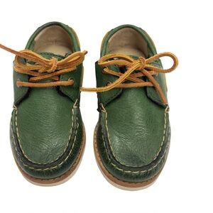 Frye Toddler Boy Green Sully Leather Boat Shoes